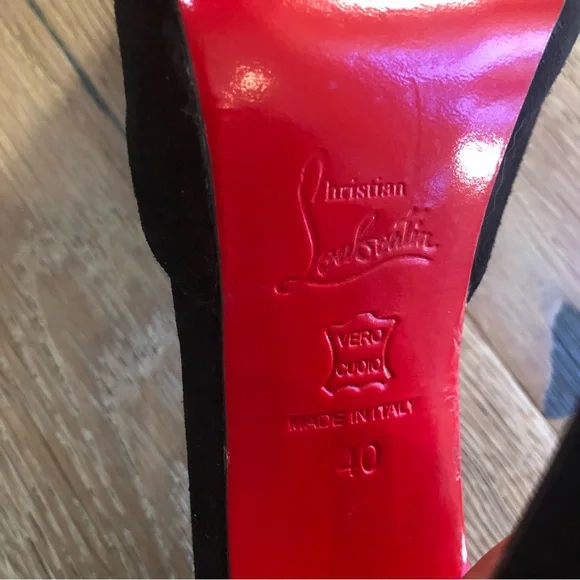 Christian Loubotin black stiletto shoes size 10 - Picture 7 of 8